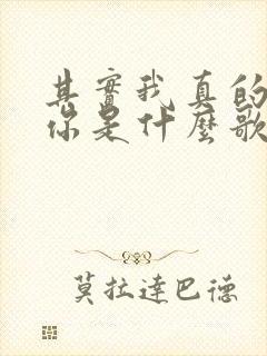 其实我真的爱着你是什么歌