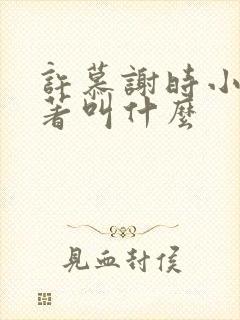 许慕谢时小说原著叫什么