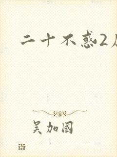 二十不惑2原著