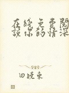 在线免费阅读小说你的情深我不配