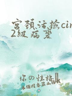 宫颈活检cin2级病变