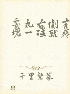 睾丸右侧有个肿块一碰就疼