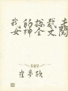 我的总裁老婆是女神全文阅读