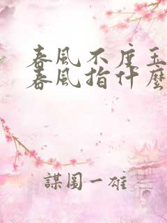 春风不度玉门关春风指什么风