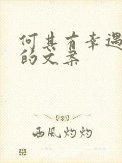 何其有幸遇见你的文案