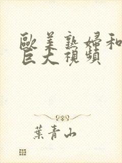 欧美熟妇和黑人巨大视频