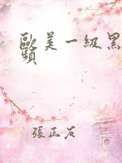 欧美一级黑人视频