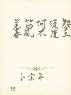 羌笛何须怨杨柳春风不度玉门关全诗