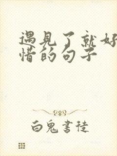 遇见了就好好珍惜的句子