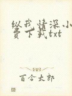 纵我情深小说免费下载txt