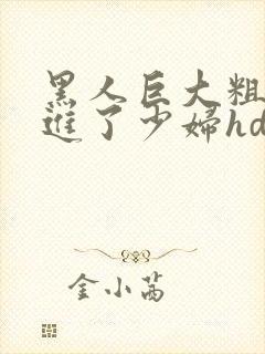 黑人巨大粗物挺进了少妇hd