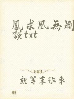 凤求凰无删减小说txt