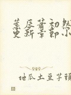 叶辰萧初然最新更新章节小说