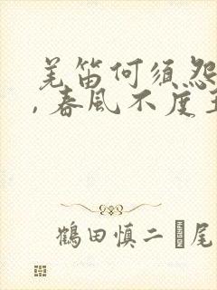 羌笛何须怨杨柳, 春风不度玉门关.