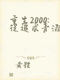 重生2000:从追求青涩校花同桌开始txt