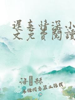 迟来情深小说全文免费阅读