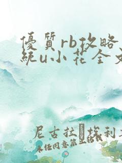 优质rb攻略系统u小花全文免费阅读