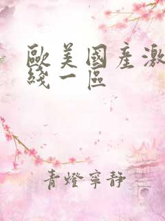 欧美国产激情在线一区