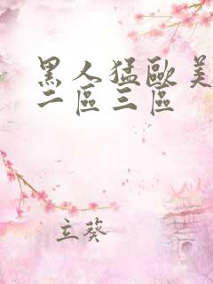 黑人猛欧美一区二区三区