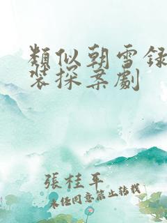 类似朝雪录的古装探案剧