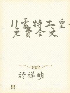 11处特工皇妃免费全文