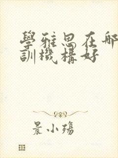 学雅思在哪个培训机构好