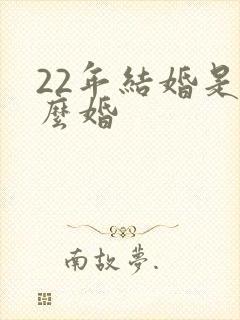 22年结婚是什么婚
