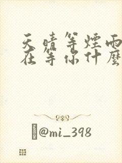 天晴等烟雨而我在等你什么歌