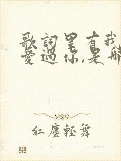 歌词里有我曾经爱过你,是哪首歌曲