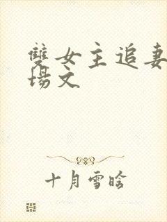 双女主追妻火葬场文