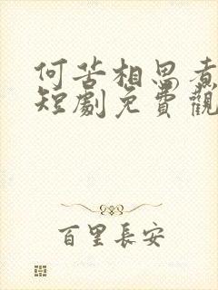 何苦相思煮余年短剧免费观看完整版