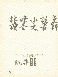 林峰小说免费阅读全文最新章节