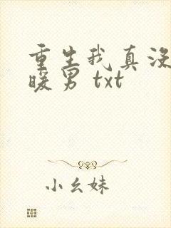 重生我真没想当暖男 txt