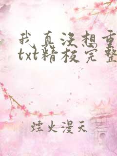 我真没想重生啊txt精校完整版