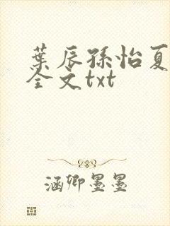 叶辰孙怡夏若雪全文txt