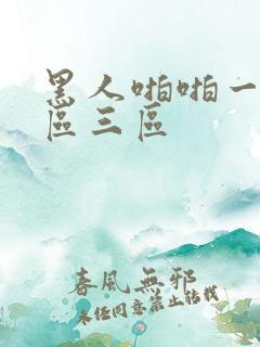 黑人啪啪一区二区三区