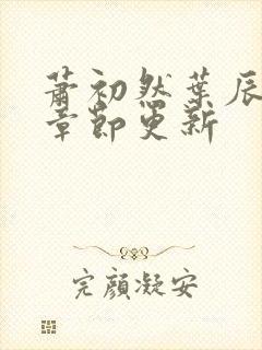 萧初然叶辰最新章节更新