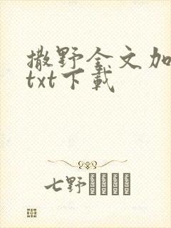撒野全文加番外txt下载