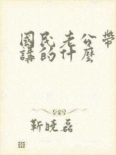 国民老公带回家讲的什么