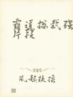 霸道总裁强制爱片段