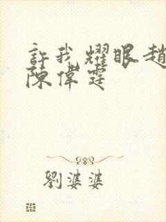 许我耀眼赵露思陈伟霆