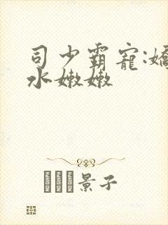 司少霸宠:娇妻水嫩嫩