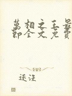 万相之王最新章节全文免费阅读无弹窗