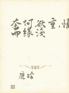 奈何欲重,情深而缘浅