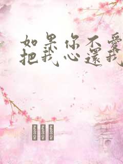 如果你不爱我就把我心还我什么歌