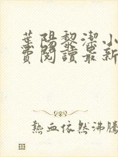 叶阳黎洁小说免费阅读最新章节更新时间