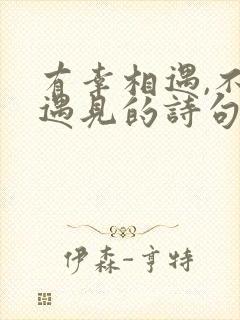 有幸相遇,不负遇见的诗句