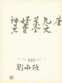 神婿叶凡唐若雪免费全文