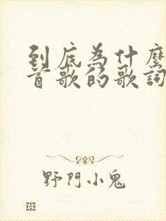 到底为什么是哪首歌的歌词