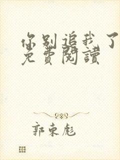 你别追我了小说免费阅读